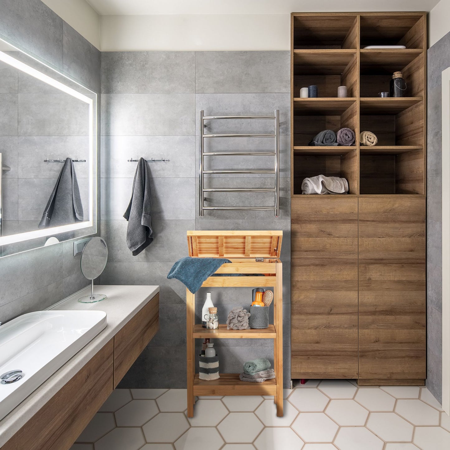 RelaxDays Bamboo Bathroom Shelf - Bamboo Bathrooms