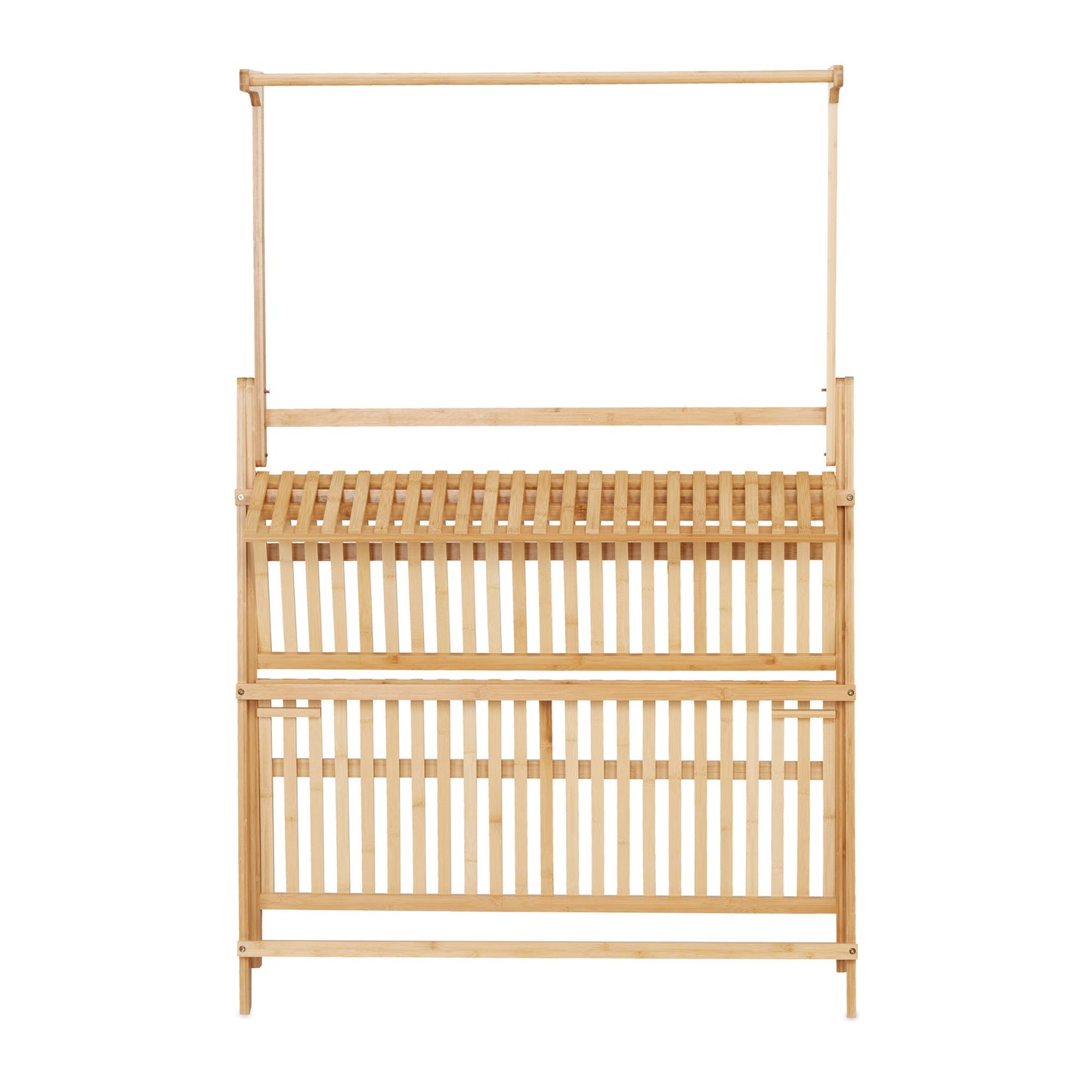 Bamboo Plant Stand with Hanging Rod