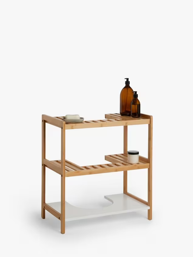 John Lewis ANYDAY Bamboo Under-Sink Shelves