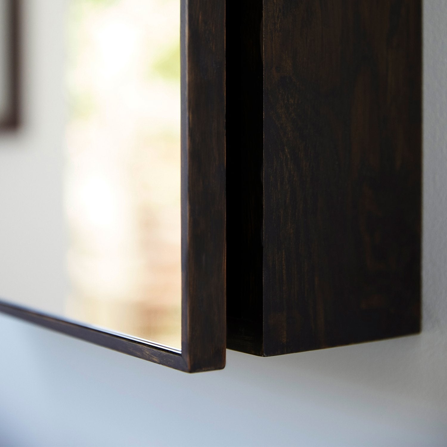 Bathroom Mirror Cabinet 550 - Dark Oak - Bamboo Bathrooms