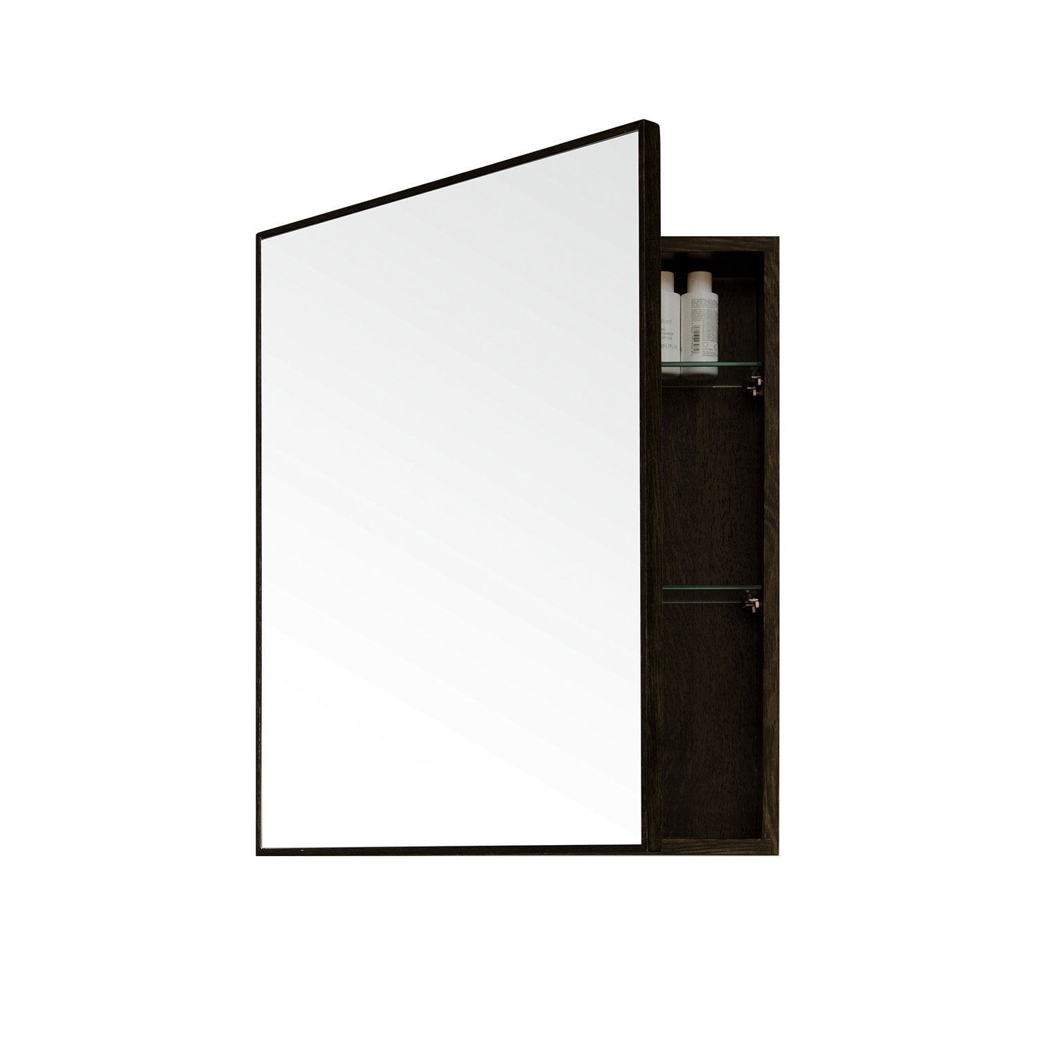 Bathroom Mirror Cabinet 550 - Dark Oak - Bamboo Bathrooms