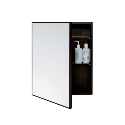 Bathroom Mirror Cabinet 550 - Dark Oak - Bamboo Bathrooms