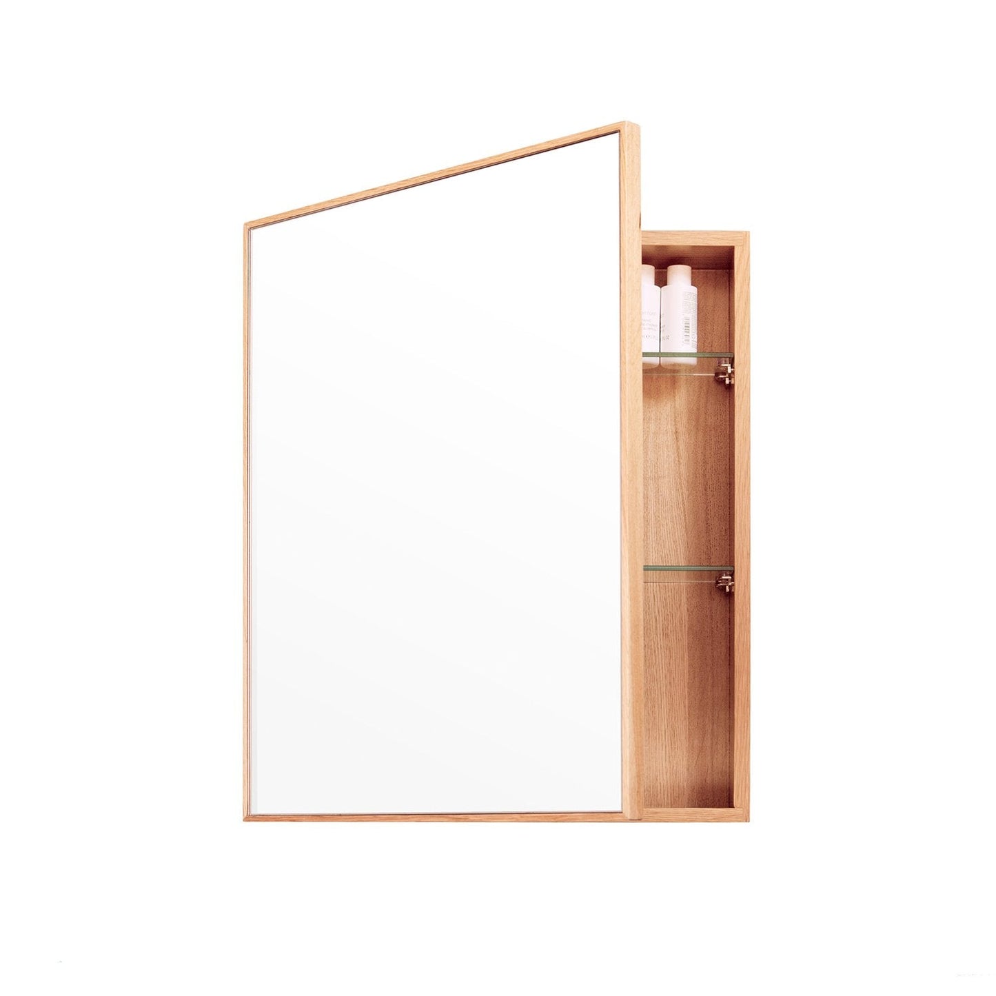 Bathroom Mirror Cabinet 550 - Natural Oak - Bamboo Bathrooms