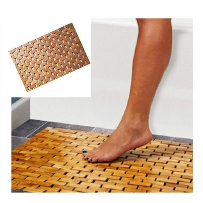 Cera Bamboo Bath Mat Non Slip Large - Bamboo Bathrooms