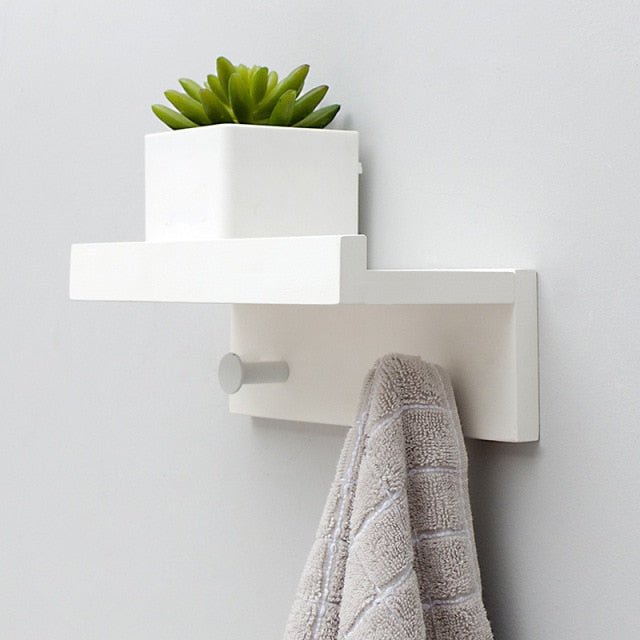 Cera Bamboo Robe Hook with Shelf - Bamboo Bathrooms