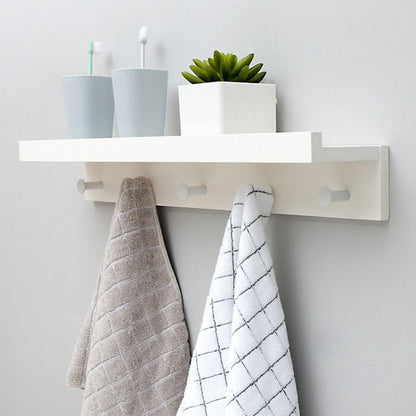 Cera Bamboo Robe Hook with Shelf - Bamboo Bathrooms