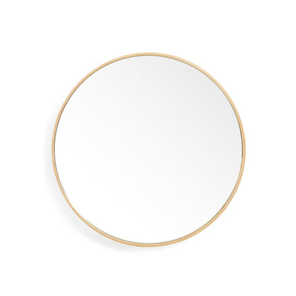 Glance Round Wall Mirror 450 - Natural Oak - Bamboo Bathrooms