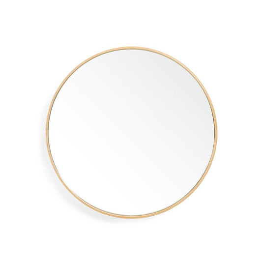 Glance Round Wall Mirror 450 - Natural Oak - Bamboo Bathrooms