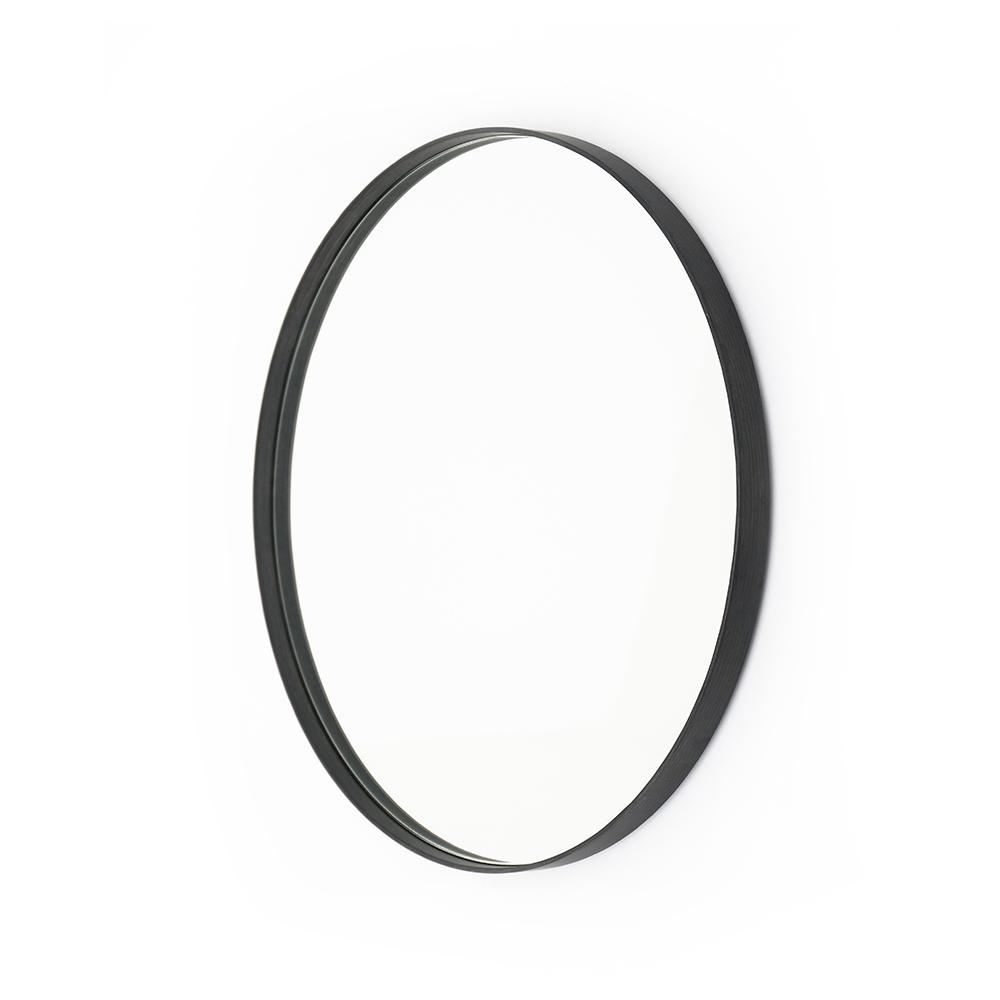 Glance Round Wall Mirror 660 - Dark Oak - Bamboo Bathrooms