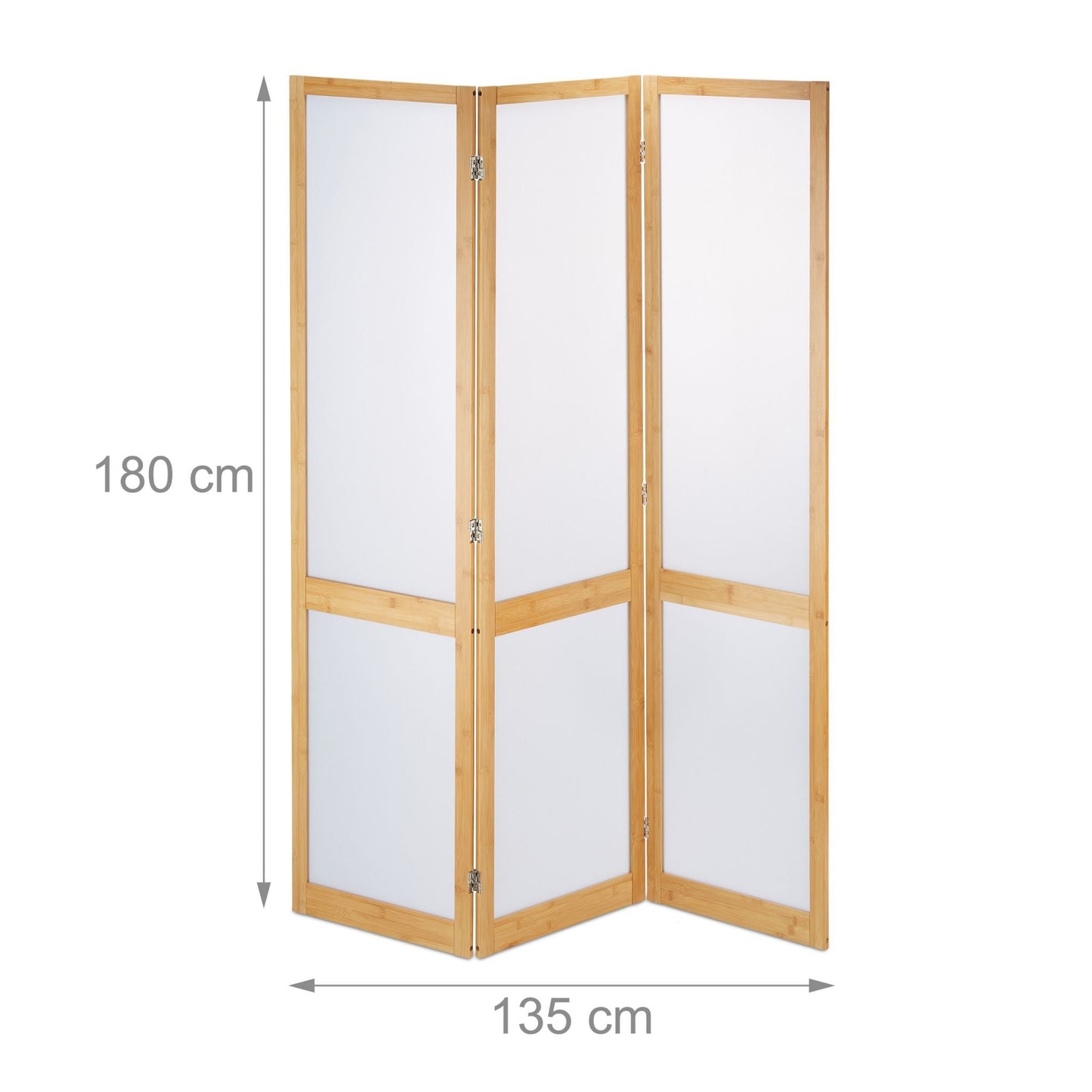 RelaxDays 3 Panel Room Divider Bamboo - Bamboo Bathrooms