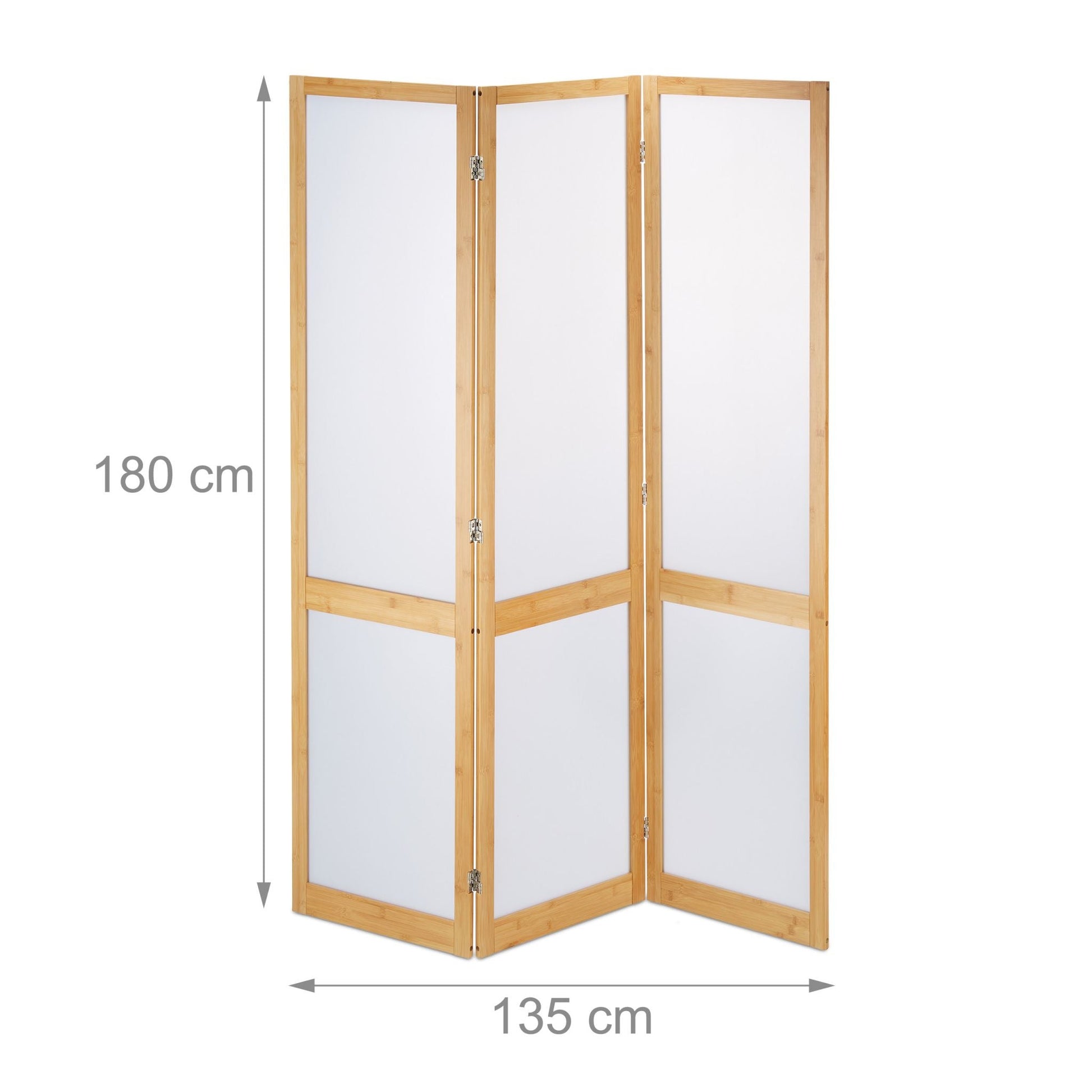 RelaxDays 3 Panel Room Divider Bamboo - Bamboo Bathrooms