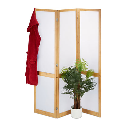 RelaxDays 3 Panel Room Divider Bamboo - Bamboo Bathrooms