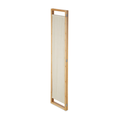 RelaxDays 3 Panel Room Divider Bamboo & Fabric - Bamboo Bathrooms