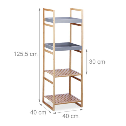 RelaxDays 4 - Tier Bamboo Bathroom Shelf - Bamboo Bathrooms