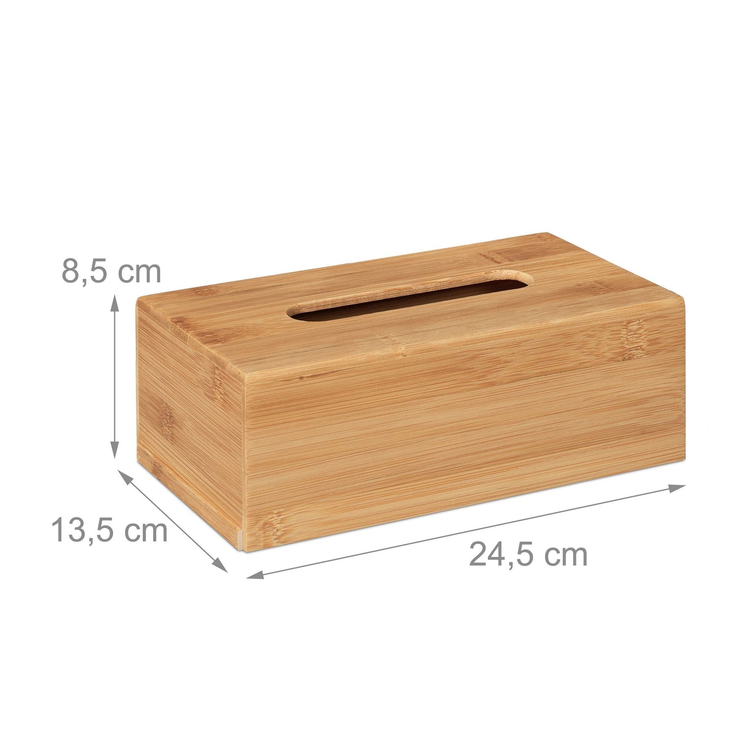 RelaxDays Bamboo 24 cm Tissue Box - Bamboo Bathrooms