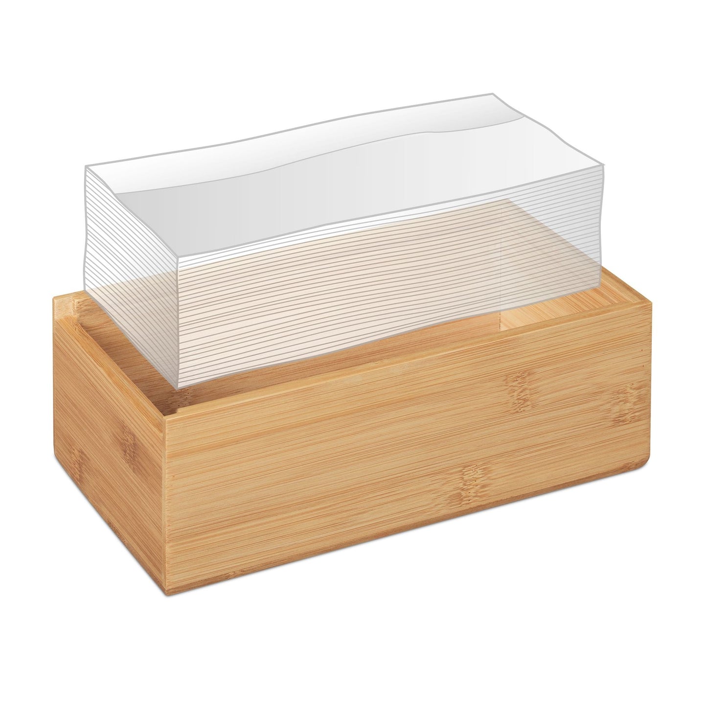 RelaxDays Bamboo 24 cm Tissue Box - Bamboo Bathrooms