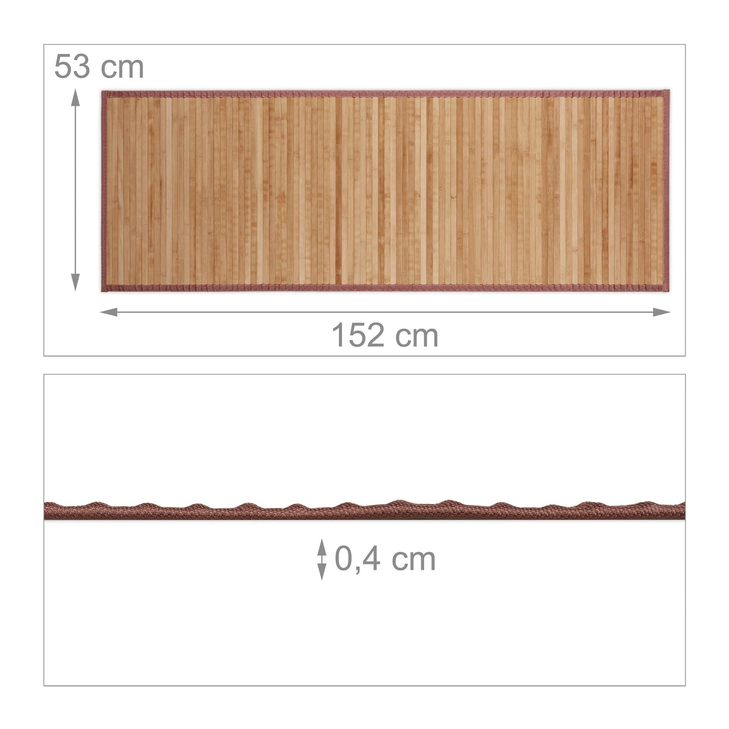 RelaxDays Bamboo Bath Mat 80x45 cm - Bamboo Bathrooms