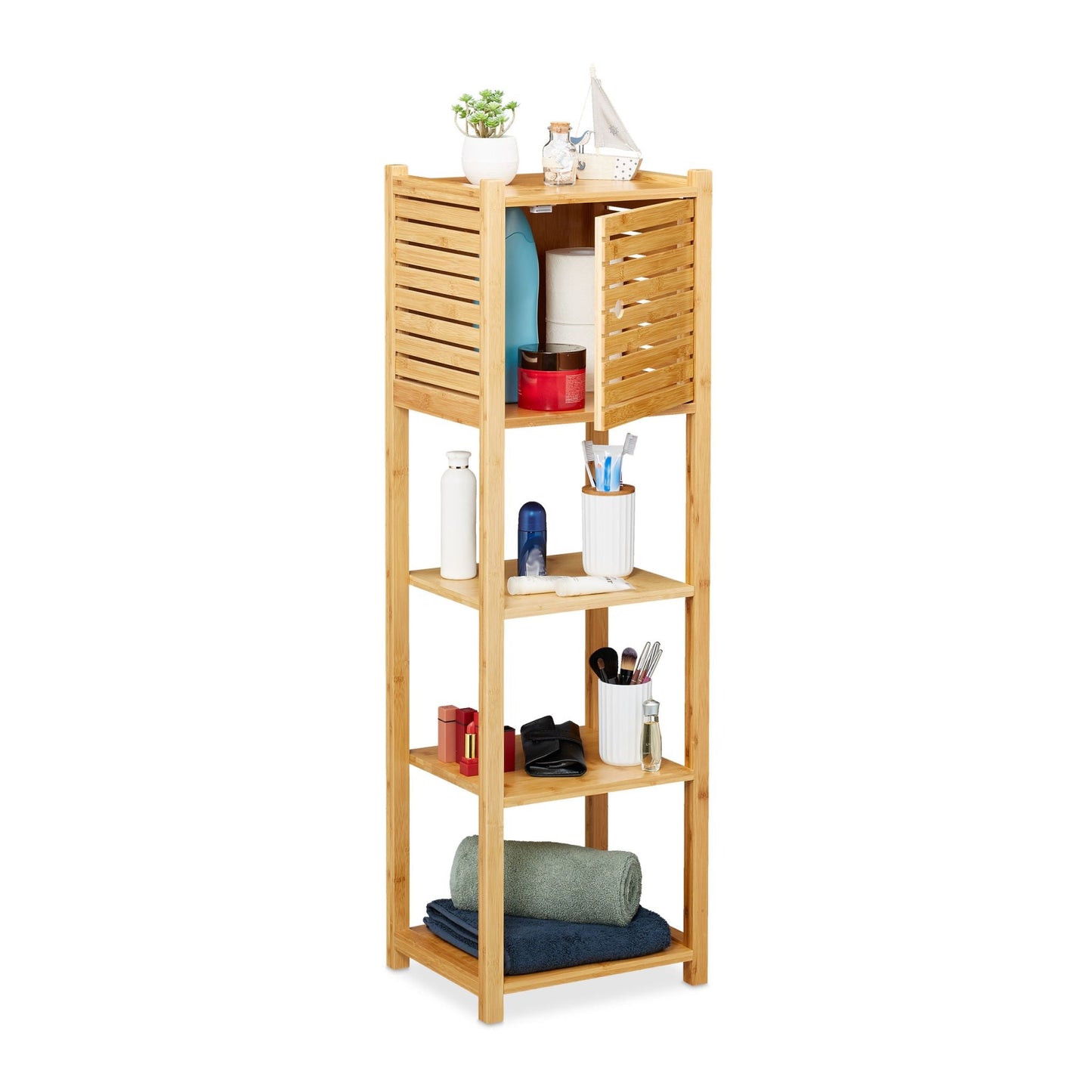 RelaxDays Bamboo Bathroom Cabinet 5 Tiers - Bamboo Bathrooms