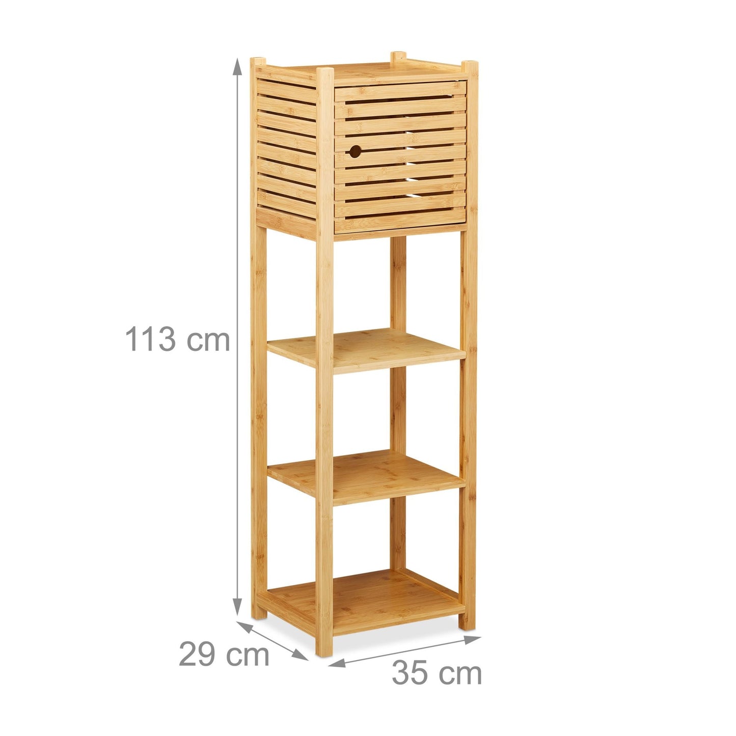 RelaxDays Bamboo Bathroom Cabinet 5 Tiers - Bamboo Bathrooms