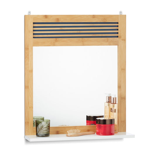 RelaxDays Bamboo Bathroom Mirror with Shelf - Bamboo Bathrooms