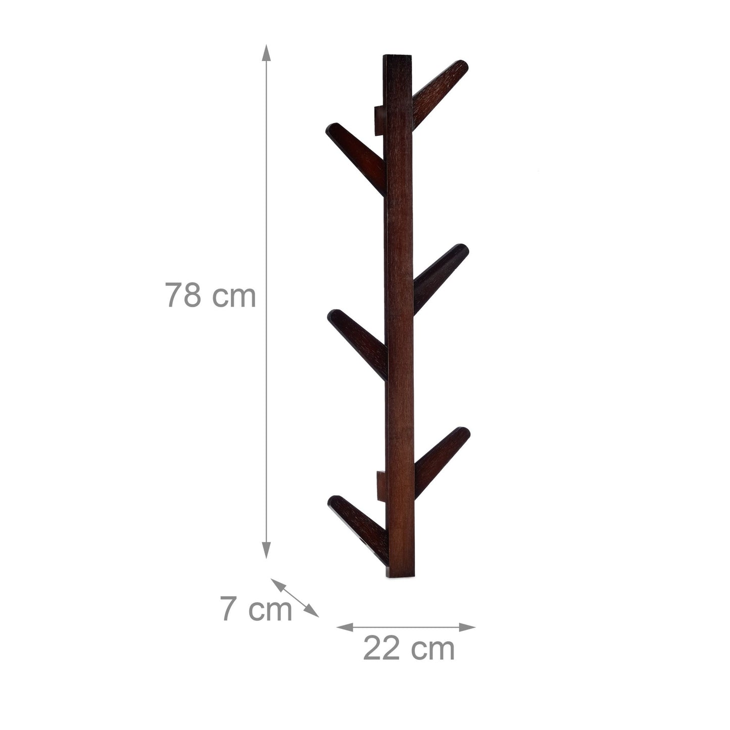 RelaxDays Bamboo Coat Rack with 6 Hooks - Bamboo Bathrooms