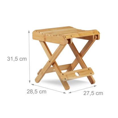 RelaxDays Bamboo Folding Footstool - Bamboo Bathrooms