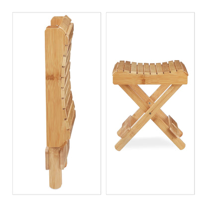 RelaxDays Bamboo Folding Footstool - Bamboo Bathrooms