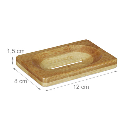 RelaxDays Bamboo Soap Dish Set of 2 - Bamboo Bathrooms