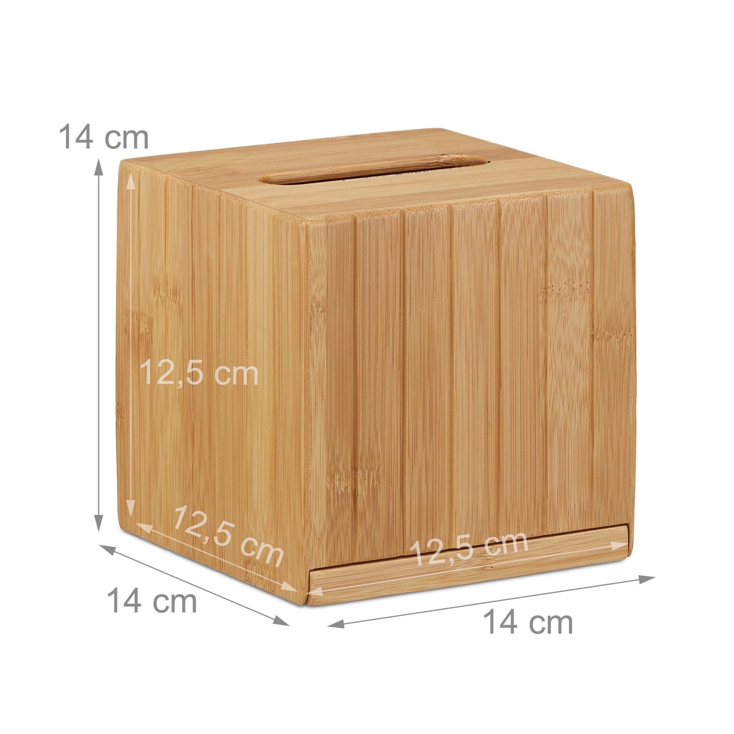 Relaxdays Bamboo Square Tissue Box - Bamboo Bathrooms