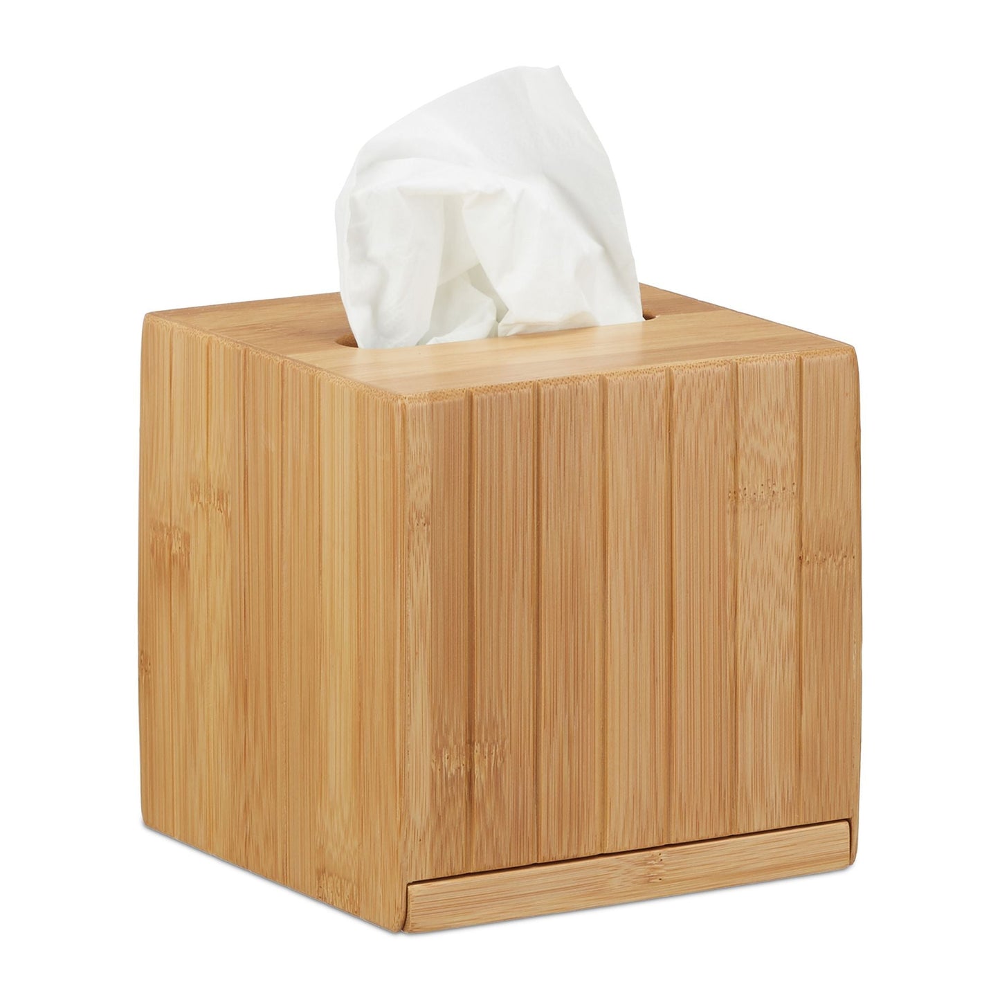 Relaxdays Bamboo Square Tissue Box - Bamboo Bathrooms