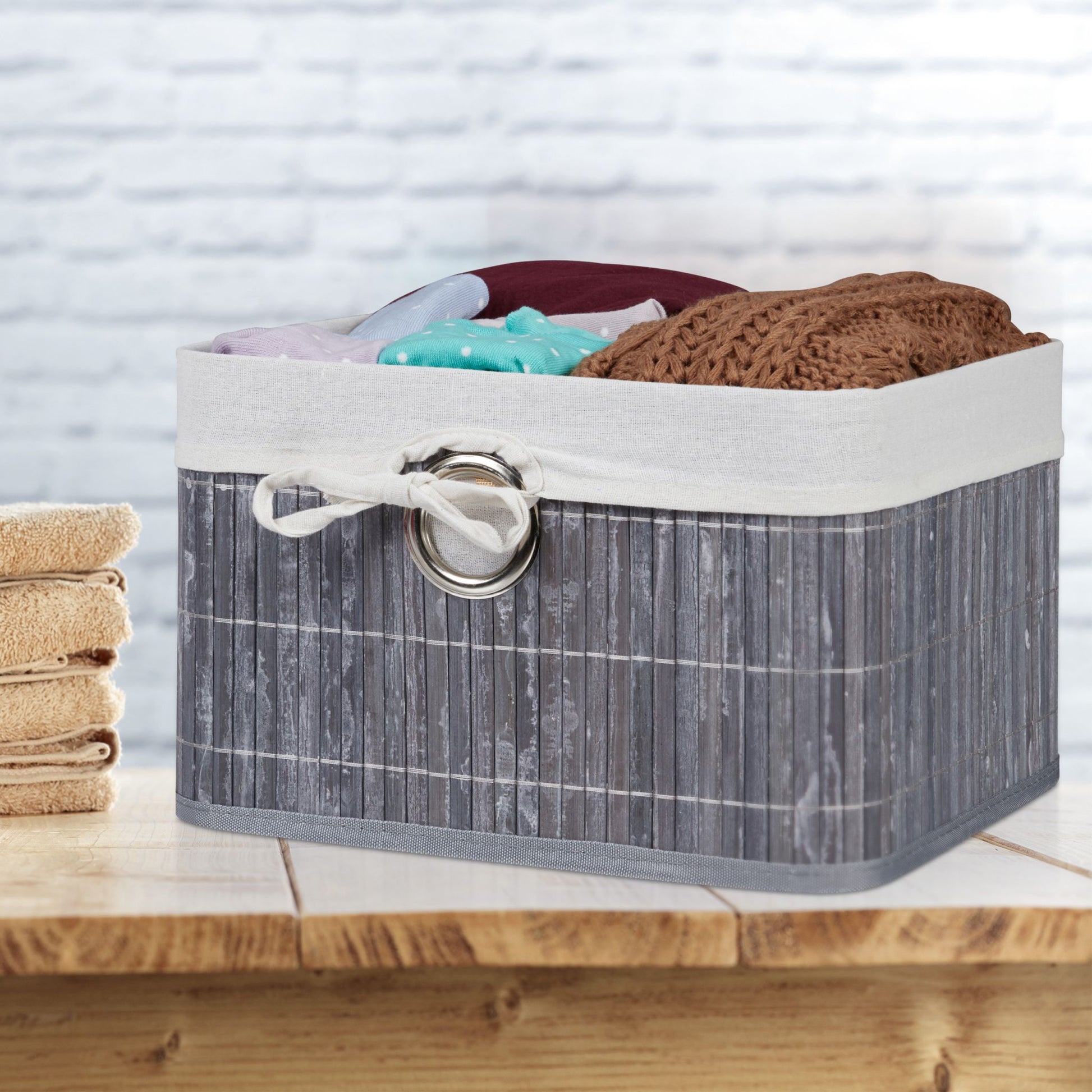 RelaxDays Bamboo Storage Basket - Bamboo Bathrooms