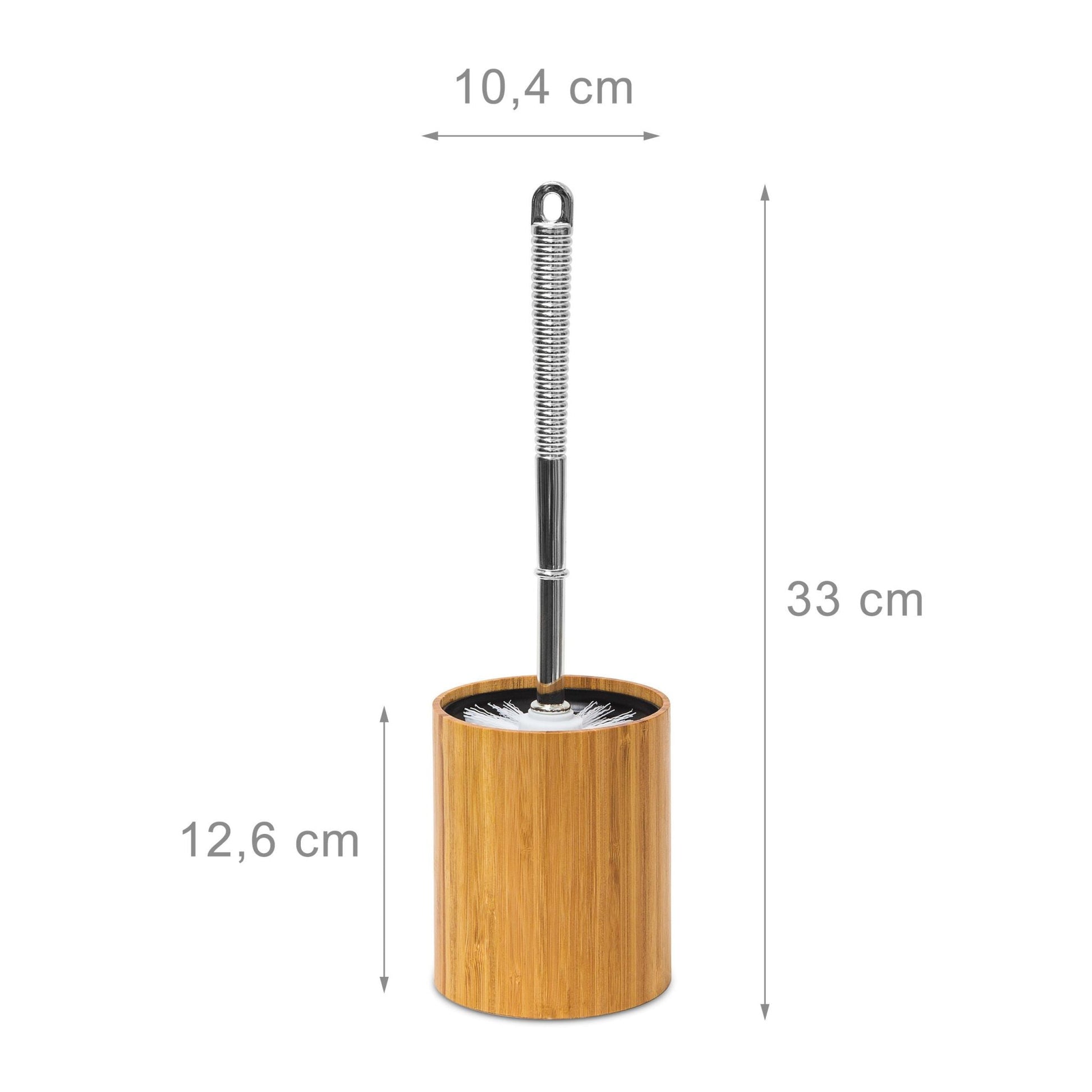 Relaxdays Bamboo Toilet Brush Holder - Bamboo Bathrooms