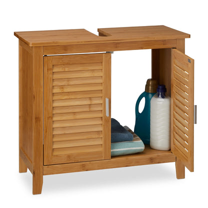 RelaxDays Basin Floor Cabinet LAMELL Bamboo - Bamboo Bathrooms