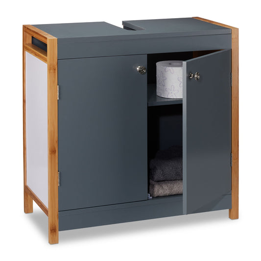 RelaxDays Basin Floor Cabinet with Bamboo Frame - Bamboo Bathrooms