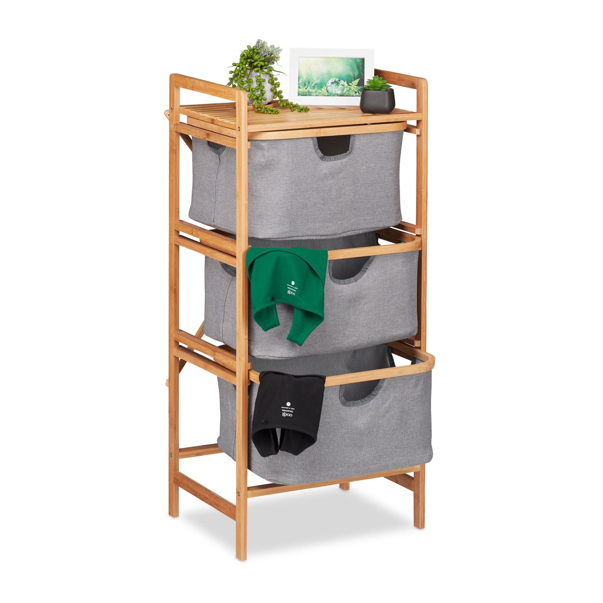 RelaxDays Bathroom Storage Unit With 3 Drawers - Bamboo Bathrooms