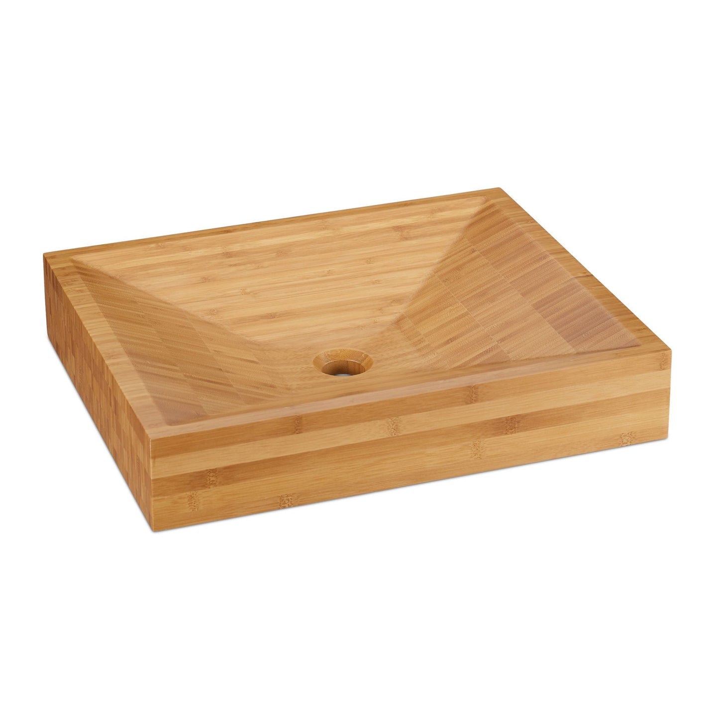 RelaxDays Countertop Bamboo Wash Basin Square - Bamboo Bathrooms