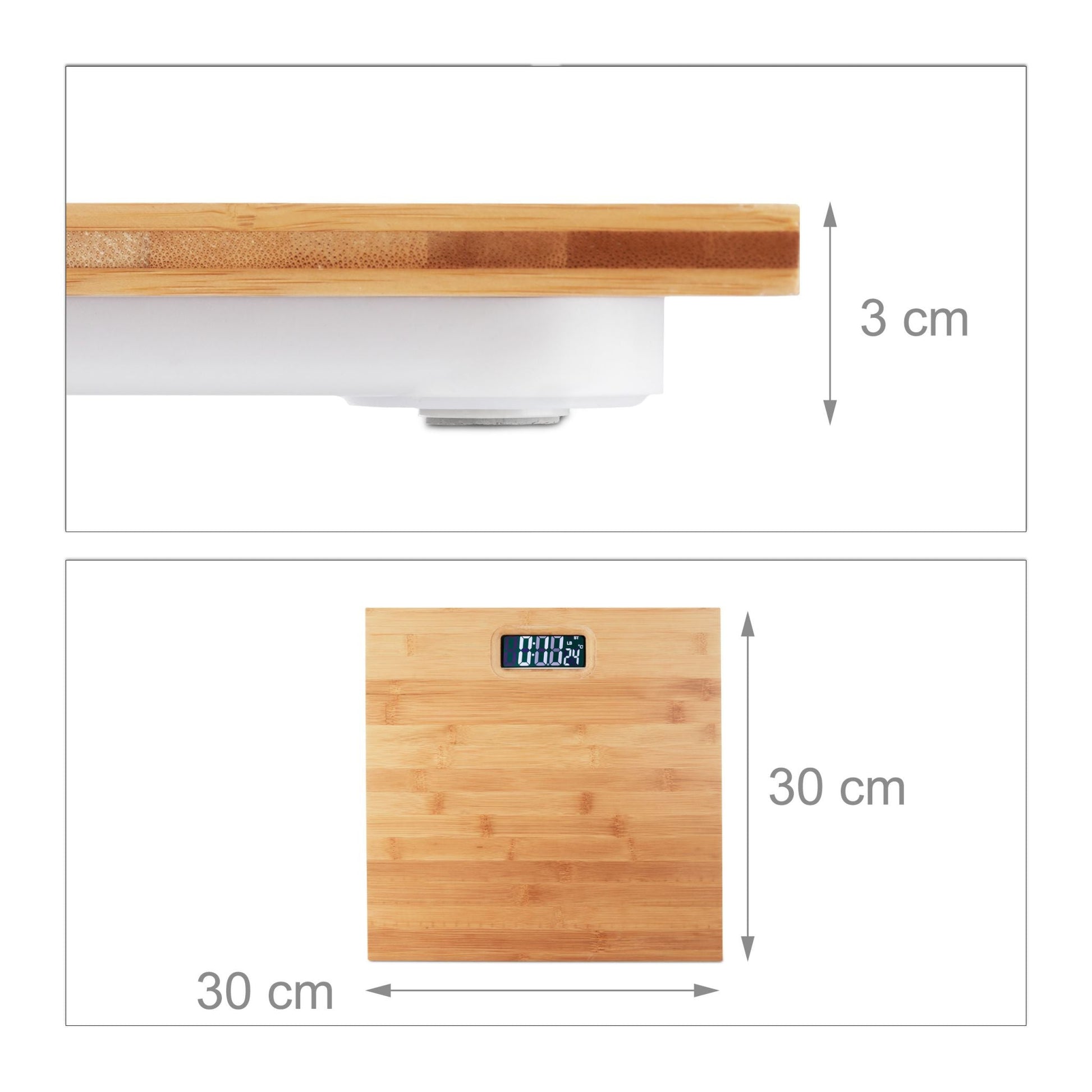 Relaxdays Digital Bamboo Bathroom Scale - Bamboo Bathrooms