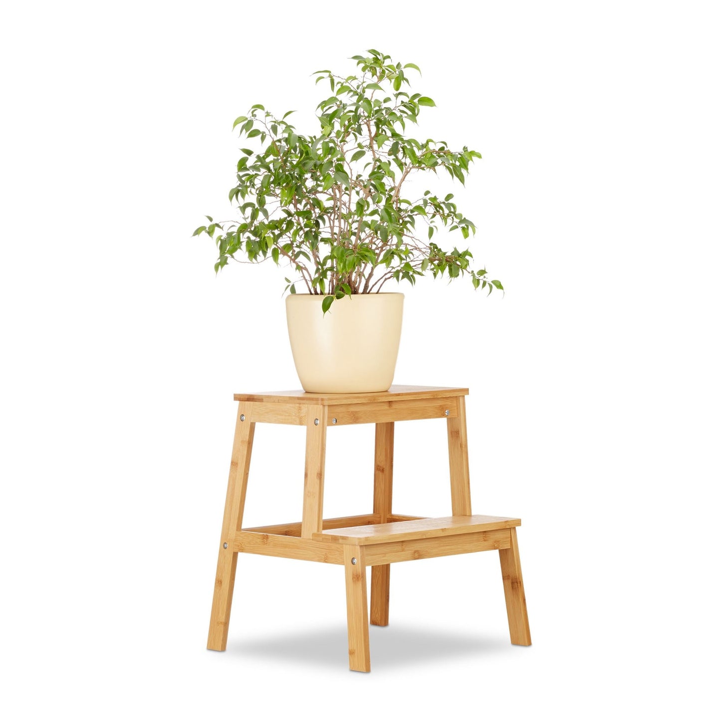 RelaxDays Double - Step Stool Flower Stand - Bamboo Bathrooms