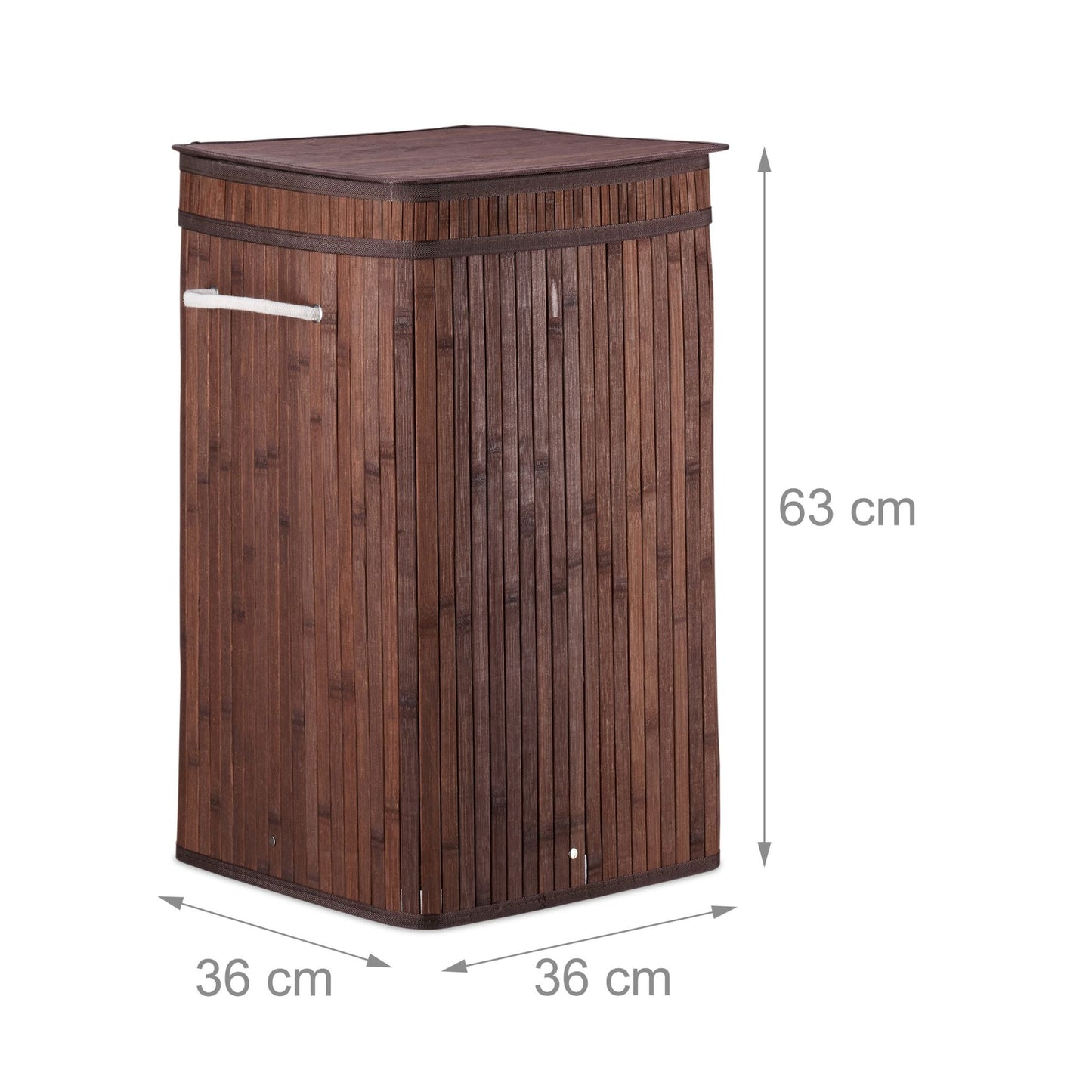 RelaxDays Foldable Bamboo Laundry Basket - Bamboo Bathrooms