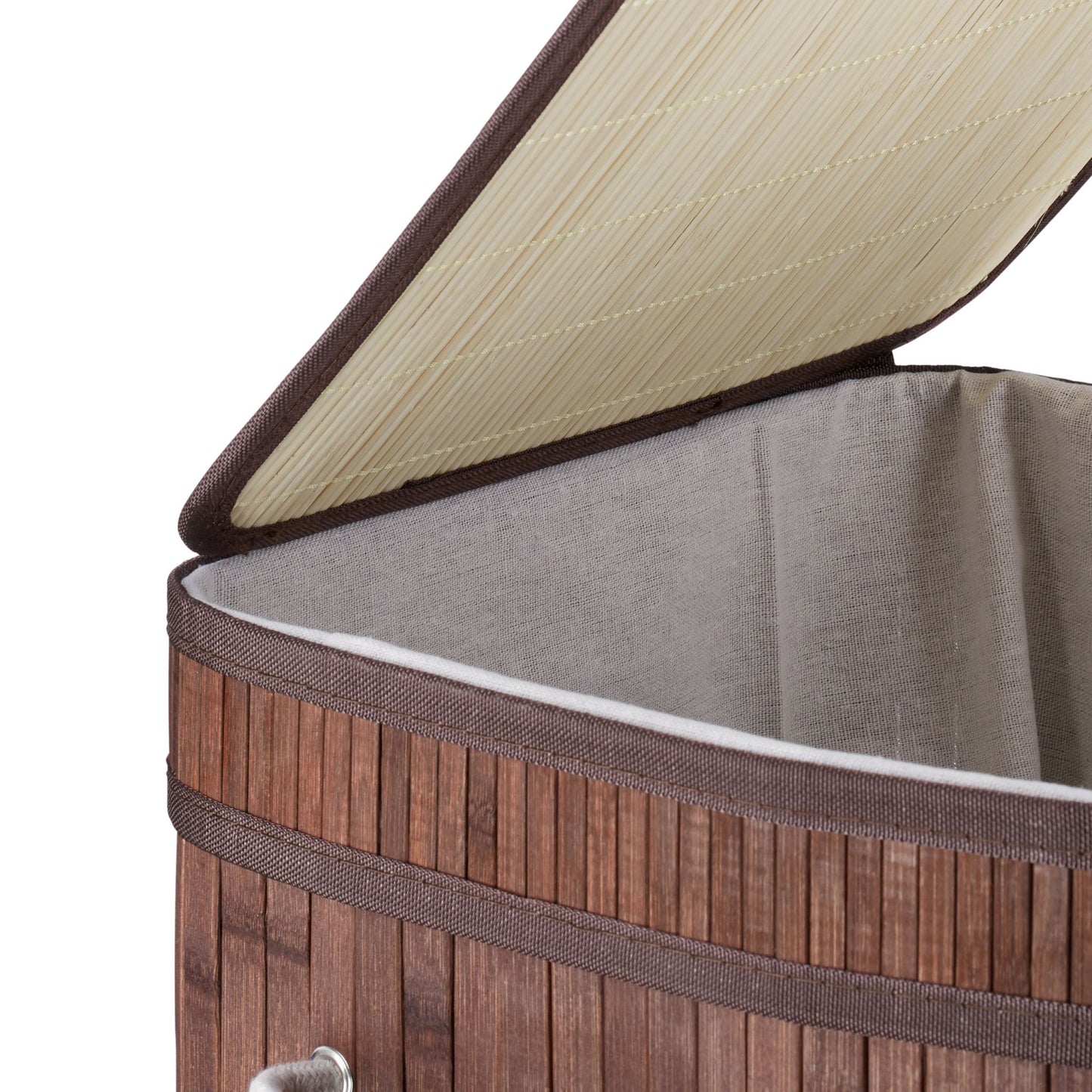 RelaxDays Foldable Bamboo Laundry Basket - Bamboo Bathrooms