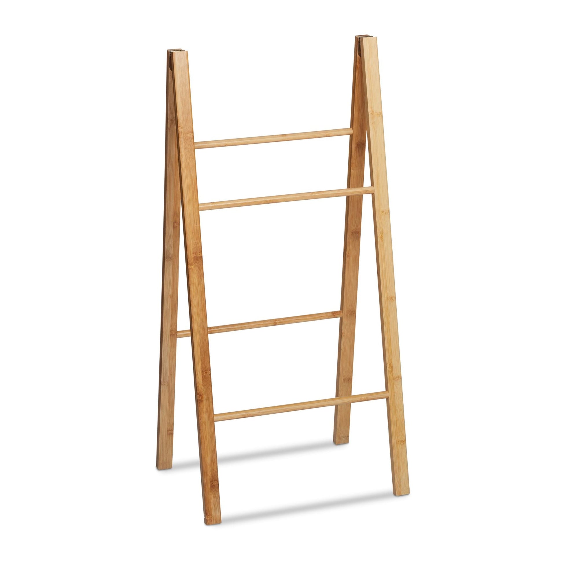 RelaxDays Folding Bamboo Towel Ladder Rack - Bamboo Bathrooms