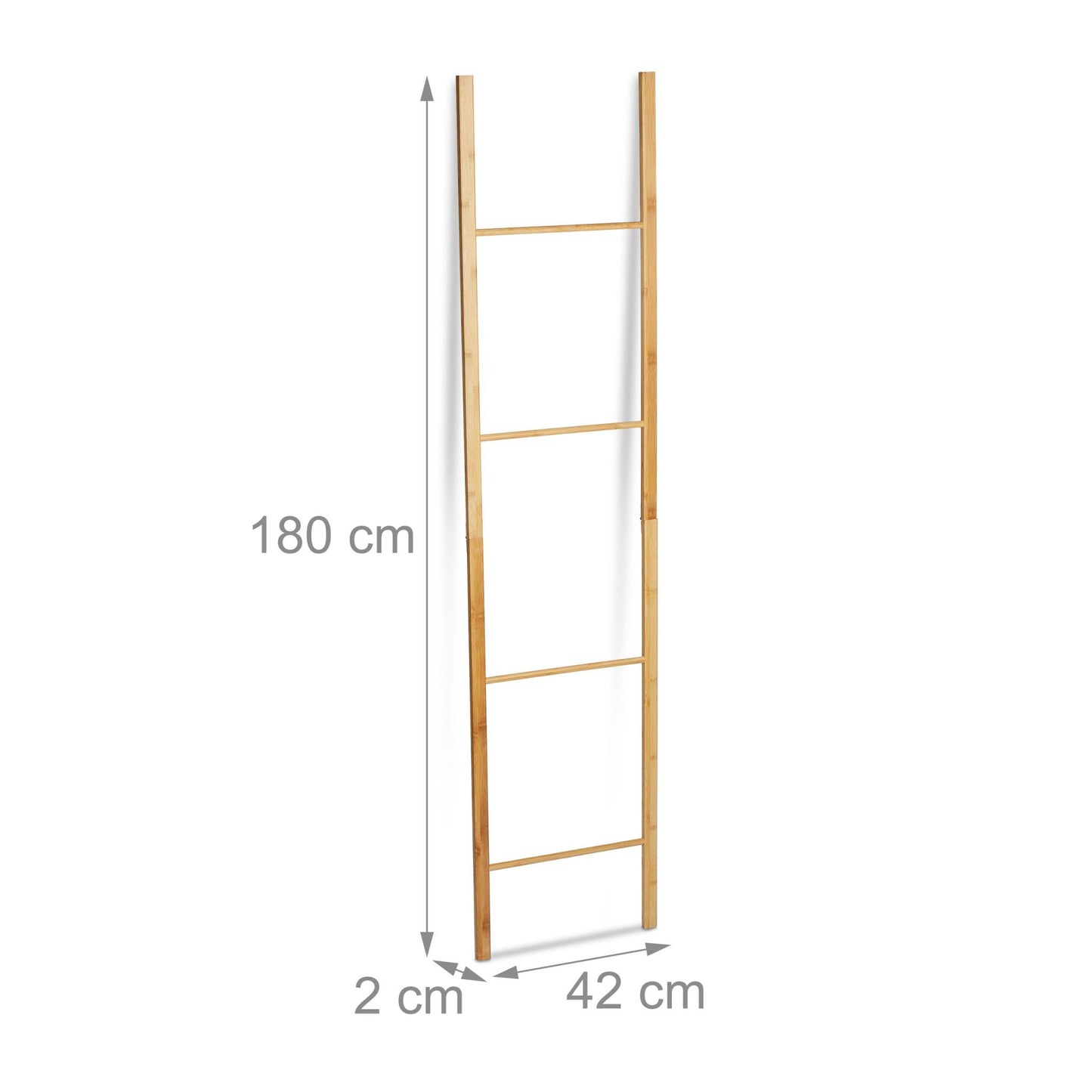 RelaxDays Folding Bamboo Towel Ladder Rack - Bamboo Bathrooms