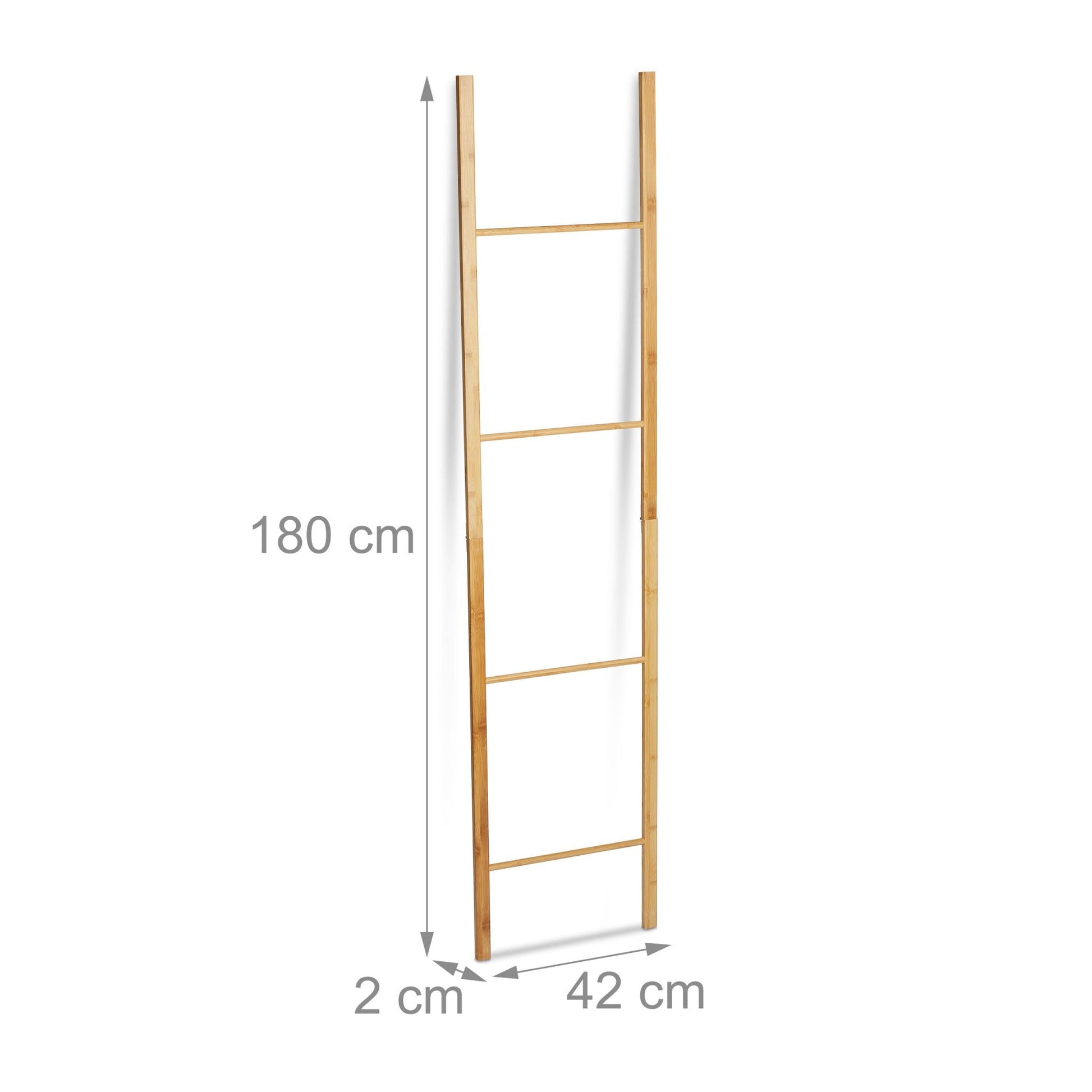 RelaxDays Folding Bamboo Towel Ladder Rack - Bamboo Bathrooms