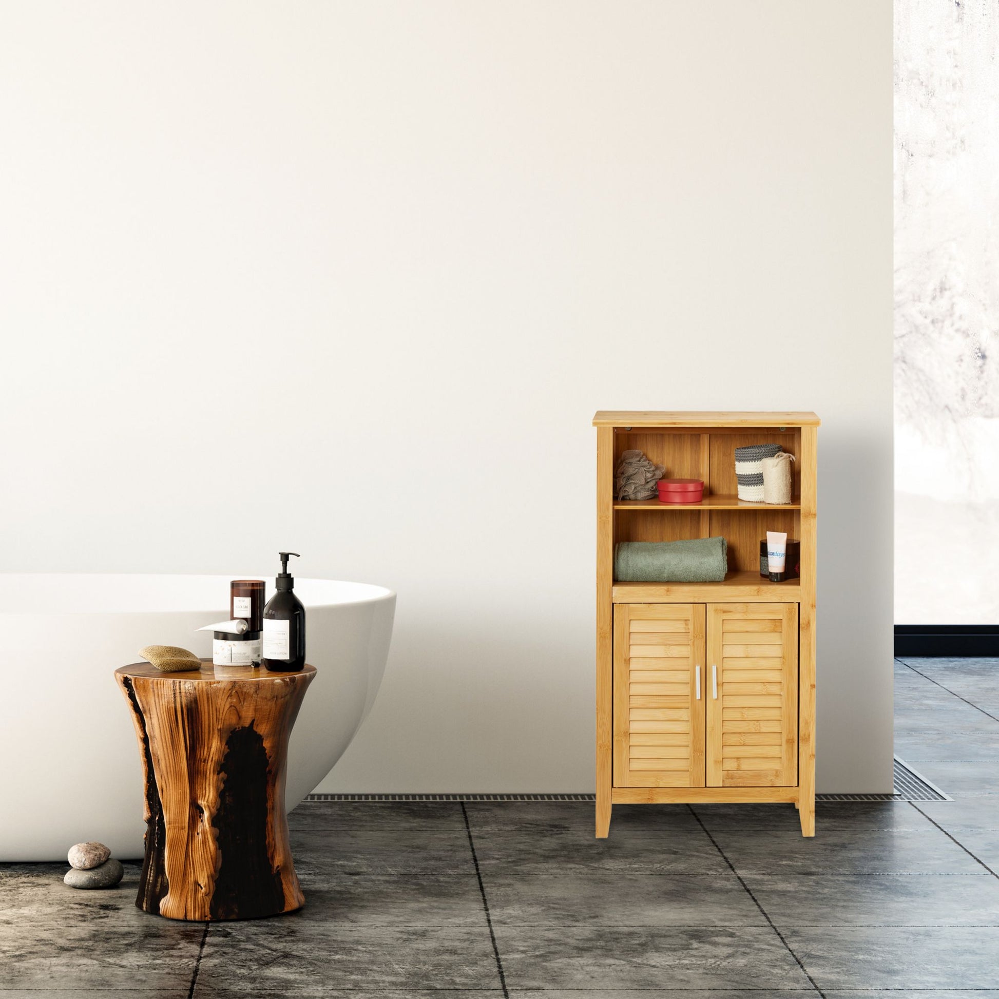 RelaxDays LAMELL bamboo bathroom storage - Bamboo Bathrooms