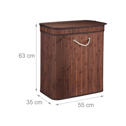 RelaxDays Lidded Laundry Hamper - Bamboo Bathrooms