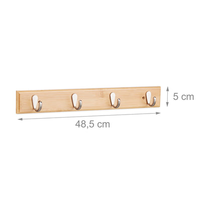 RelaxDays Natural Bamboo Coat Rack - Bamboo Bathrooms