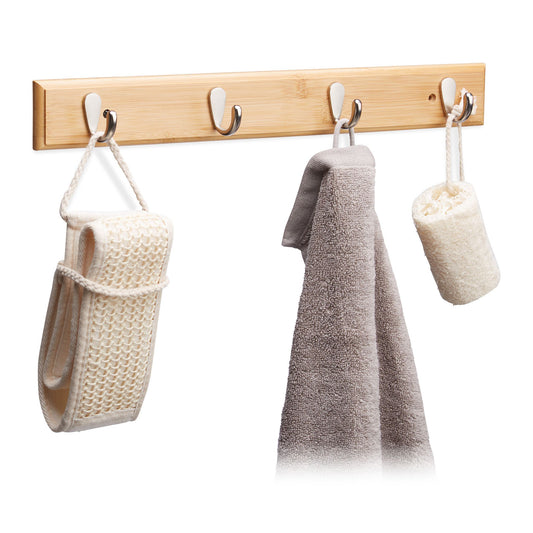 RelaxDays Natural Bamboo Coat Rack - Bamboo Bathrooms