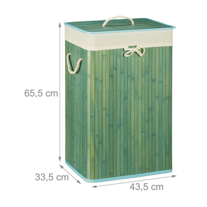 RelaxDays Rectangular Bamboo Hamper - Bamboo Bathrooms