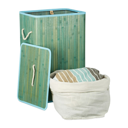 RelaxDays Rectangular Bamboo Hamper - Bamboo Bathrooms