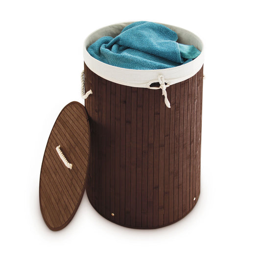 RelaxDays Round Bamboo Hamper - Bamboo Bathrooms